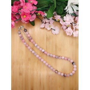 Cherry Blossom Jasper Necklace - 8mm